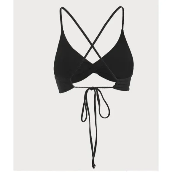 Berlook Black Two Piece Swimsuit Bikini Size Large Moderate Bottoms NEW W Bag